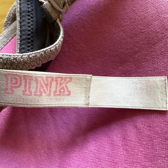 PINK Victoria's Secret Wear Everywhere Push Up Bra Logo Adjustable Beige 32B - Picture 3 of 5
